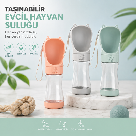 Taşınabilir Evcil Hayvan Suluğu – 350 ml